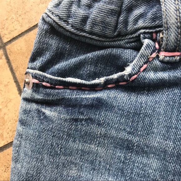 Vintage Gap Denim Jeans Embroidered with Flowers - Picture 4 of 7